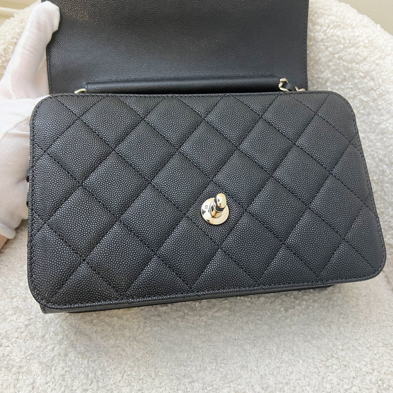 Chanel Like A Wallet Small Flap Bag in Black Caviar and SHW