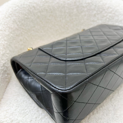 Chanel Vintage Medium Classic Flap CF in Black Lambskin and 24K Plated GHW