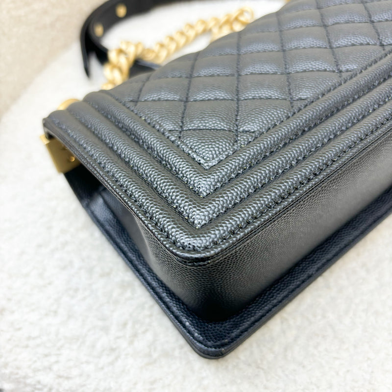 Chanel Small 20cm Boy Flap in Black Caviar and AGHW