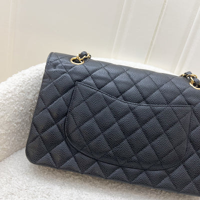 Chanel Medium Classic Flap CF in Black Caviar and 24K GHW