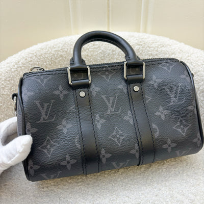 LV Keepall XS in Eclipse Reverse Monogram Canvas and Gunmetal HW