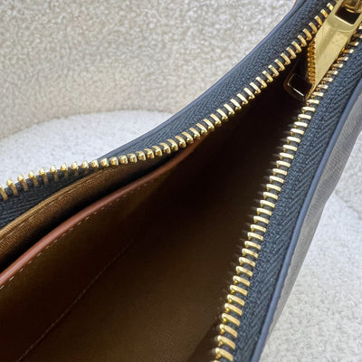 Celine Medium Ava Bag In Triomphe Canvas and Calfskin and GHW