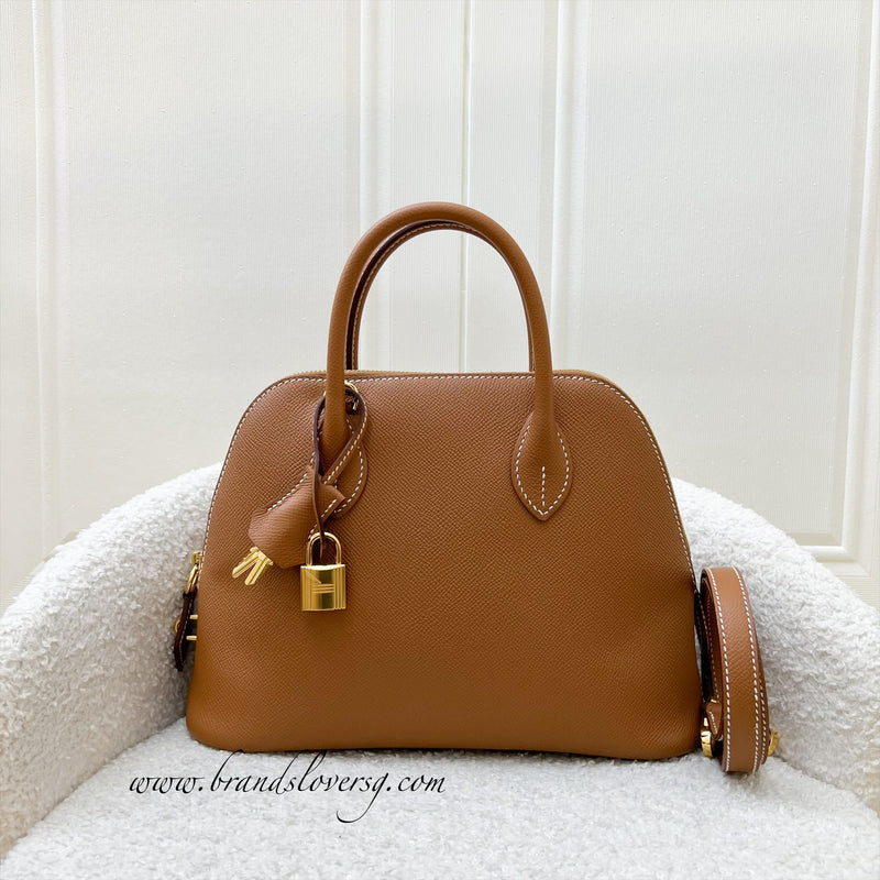 Hermes Bolide 25 in Gold Epsom Leather and GHW