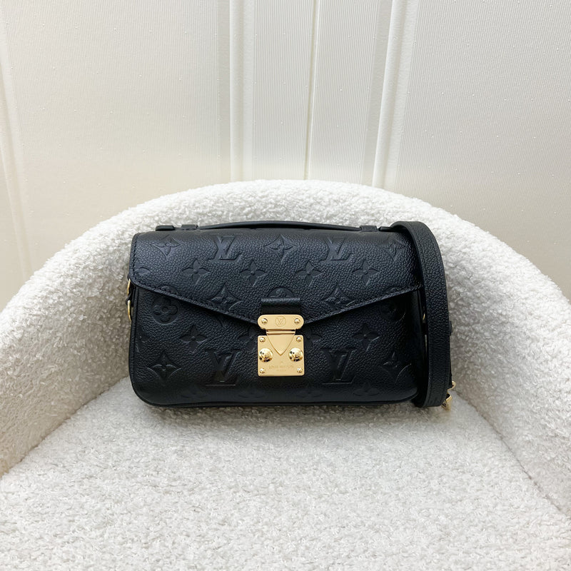 LV Pochette Metis East West in Black Giant Monogram Empreinte Leather and GHW