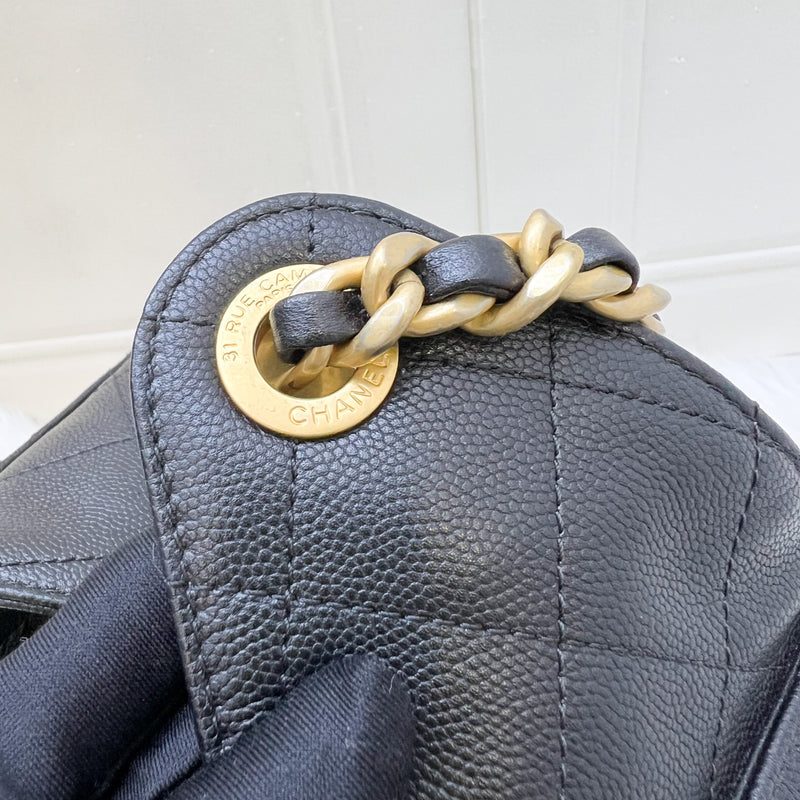 Chanel 25 Small Hobo Bag in Black Caviar and AGHW (Model: AS5293)