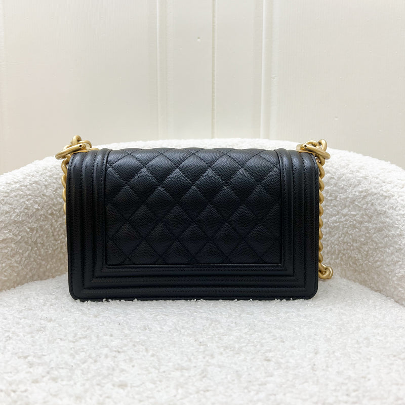 Chanel Small 20cm Boy Flap in Black Caviar and AGHW