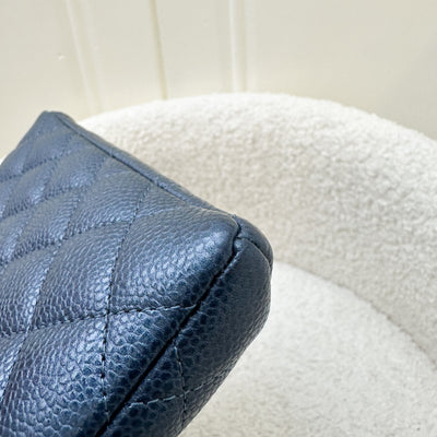 Chanel Timeless Clutch in Iridescent Blue Caviar and LGHW
