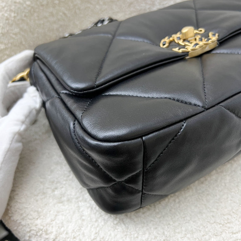 Chanel 19 Small Flap in Black Lambskin and 3-tone HW