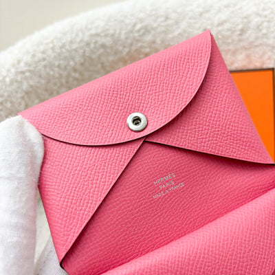 Hermes Calvi Duo in Rose Azalee Epsom Leather PHW