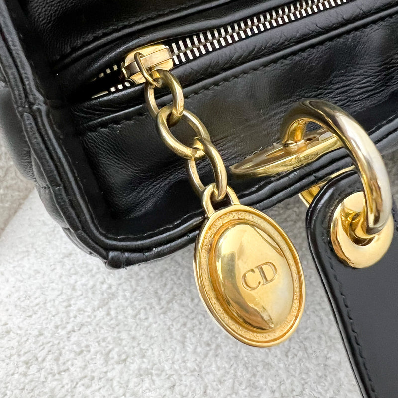 Dior Medium Lady Dior in Black Lambskin and GHW