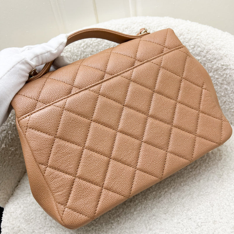 Chanel Business Affinity Medium Flap in 21P Caramel Caviar and LGHW