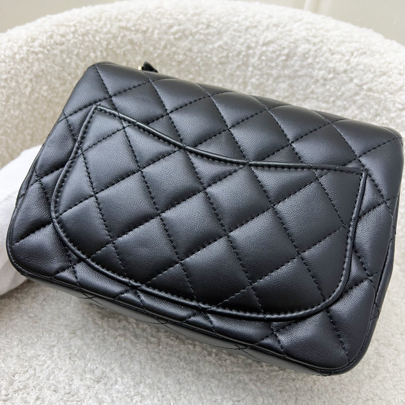 Chanel Classic Square Mini Flap in Black Lambskin and LGHW