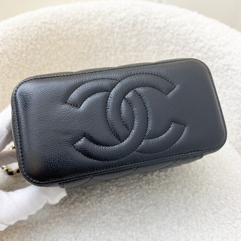 Chanel Classic Small Vanity in Black Caviar and LGHW