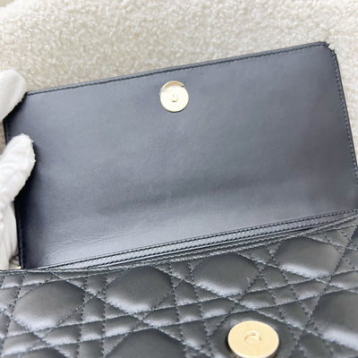 Dior My Dior Top Handle Bag in Black Cannage Lambskin and GHW