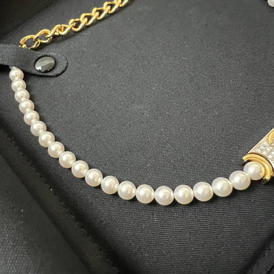 Chanel 23A Choker with Pearls and Crystals in GHW