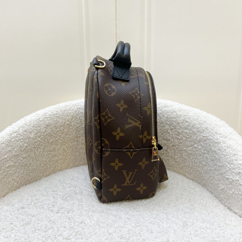 LV Palm Springs Mini Backpack in Monogram Canvas and GHW