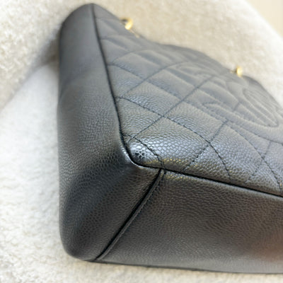 Chanel Petite Shopping Tote PST in Black Caviar and GHW