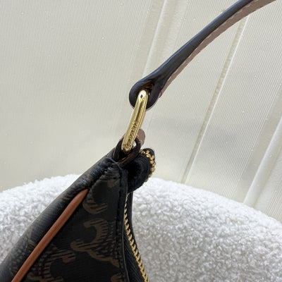 Celine Medium Ava Bag In Triomphe Canvas and Calfskin and GHW