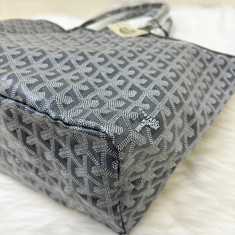 Goyard Saint Louis PM Tote in Gris Grey Goyardine Canvas