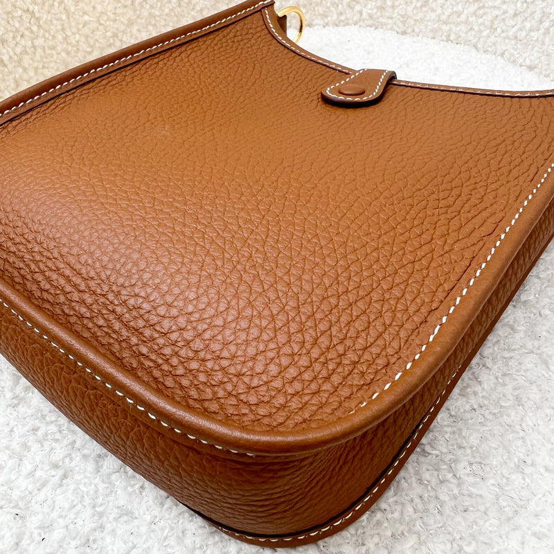Hermes Mini Evelyne TPM in Gold Clemence Leather and GHW