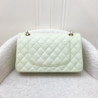 Chanel Medium Classic Flap CF in 22C Apple Green Caviar and LGHW