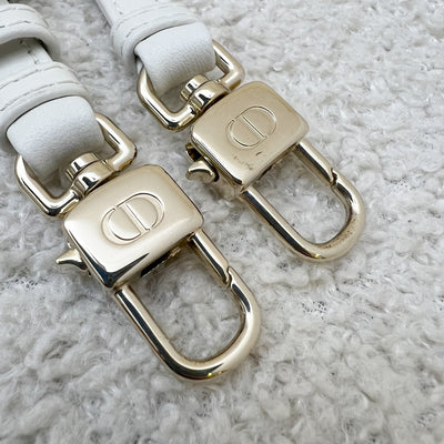 Dior Micro Lady D-Joy Bag in White Cannage Lambskin and LGHW