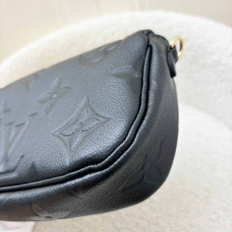 LV Wallet On Chain Ivy in Black Monogram Empreinte in GHW