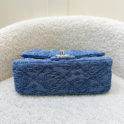 Chanel Sweet Heart Mini Rectangle Flap in Blue Denim and SHW