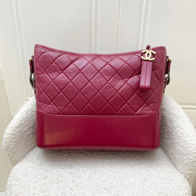 Chanel Medium (New Large) Gabrielle in Dark Red Distressed Leather and 3-tone HW