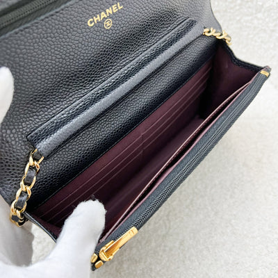 Chanel Classic Wallet on Chain WOC in Black Caviar and GHW