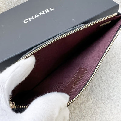 Chanel Classic Phone Pouch / Holder in Black Caviar LGHW