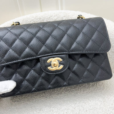 Chanel Small Classic Flap CF in Black Caviar and GHW