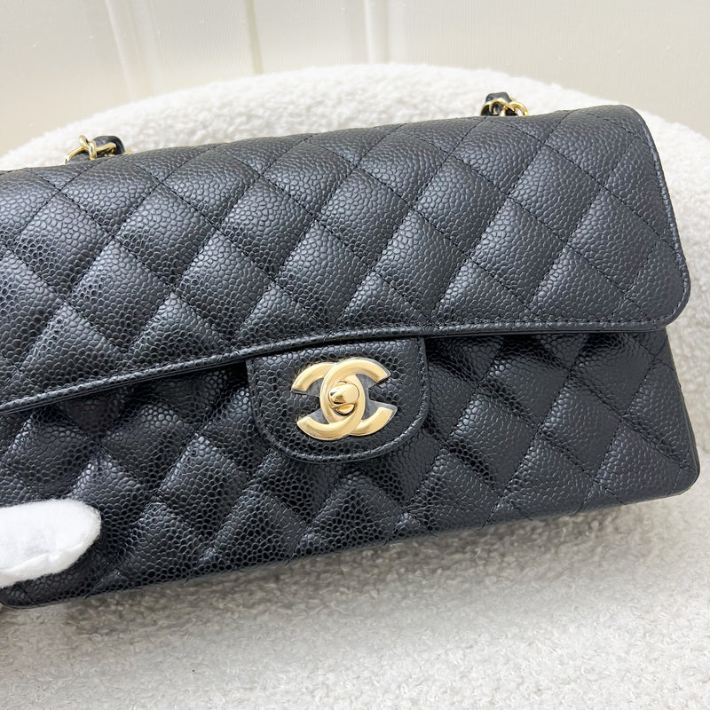 Chanel Small Classic Flap CF in Black Caviar and GHW