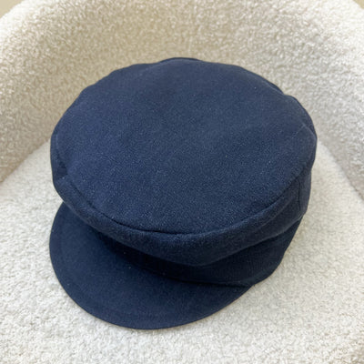 Dior Pageboy Cap in Navy Sz 58