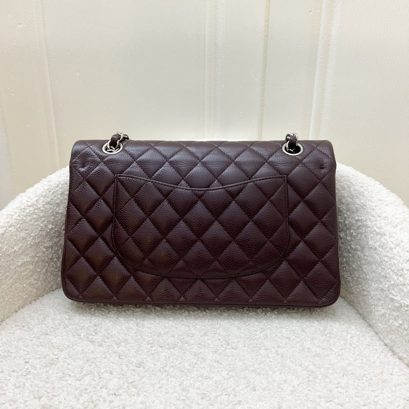 Chanel Medium Classic Flap CF in Dark Brown Caviar and SHW