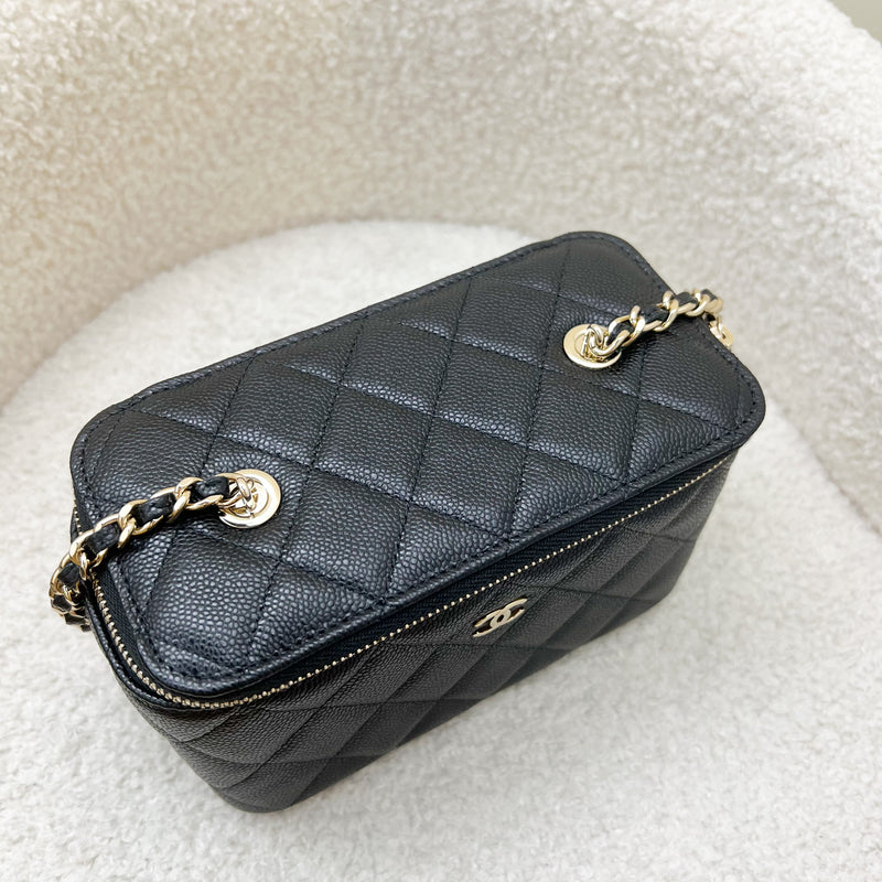 Chanel Classic Small Vanity in Black Caviar and LGHW