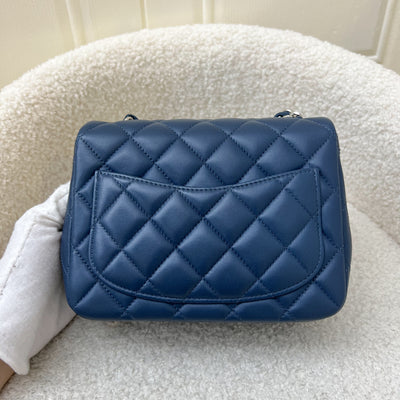 Chanel Classic Square Mini Flap in Blue Lambskin and SHW