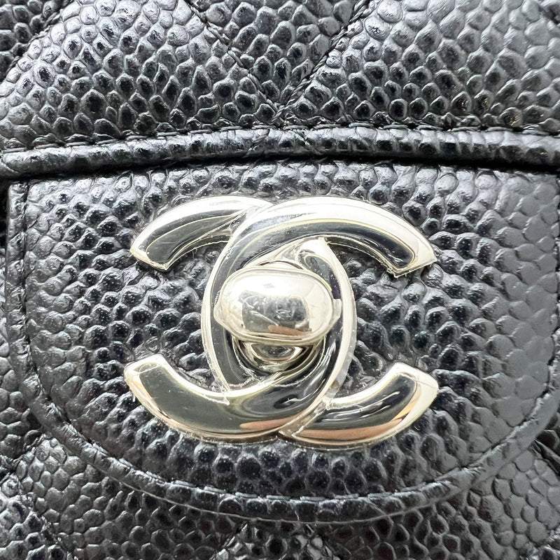 Chanel Medium Classic Flap CF in Black Caviar and SHW