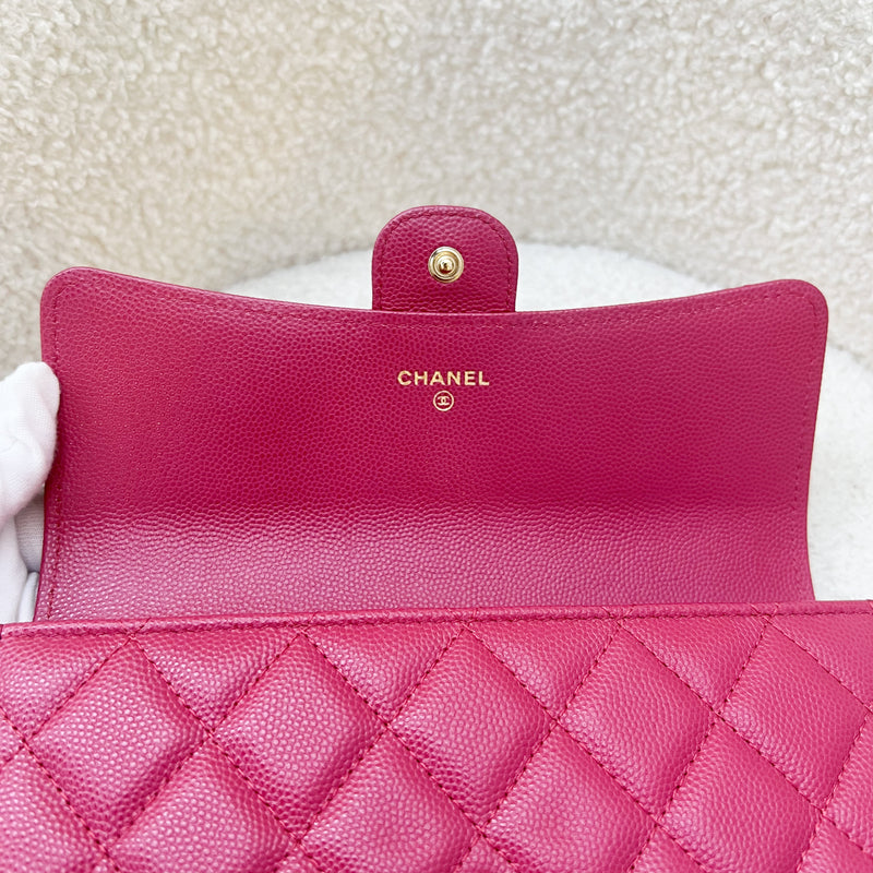 Chanel Classic Long Wallet in Pink Caviar and LGHW