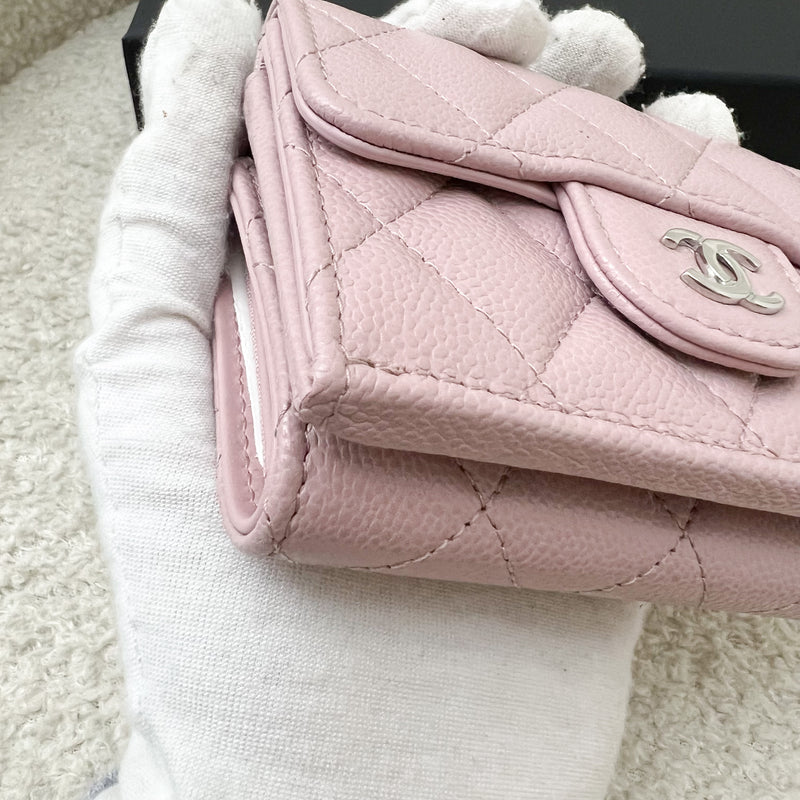 Chanel Small Trifold Compact Wallet in Pink Caviar and LGHW