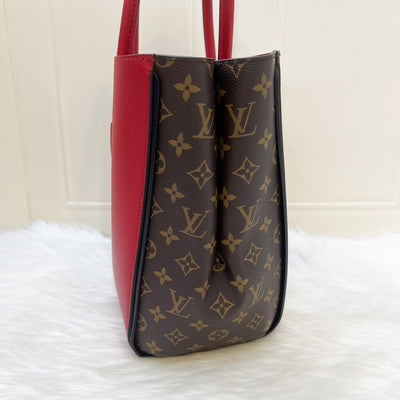 Louis Vuitton LV Kimono Tote Bag in Monogram Canvas, Red Leather and GHW