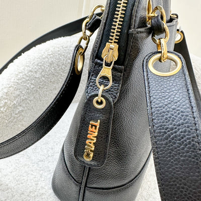 Chanel Vintage Tote Bag in Black Caviar and GHW