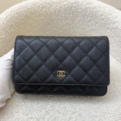 Chanel Classic Wallet on Chain WOC in Black Caviar and GHW