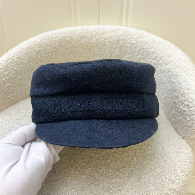 Dior Pageboy Cap in Navy Sz 58