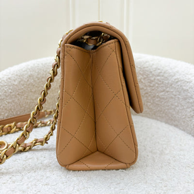 Chanel 23P Seasonal Flap Bag in Caramel Lambskin and AGHW