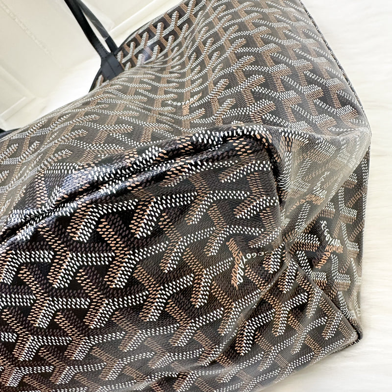 Goyard Saint Louis GM Tote in Black Signature Goyardine Canvas