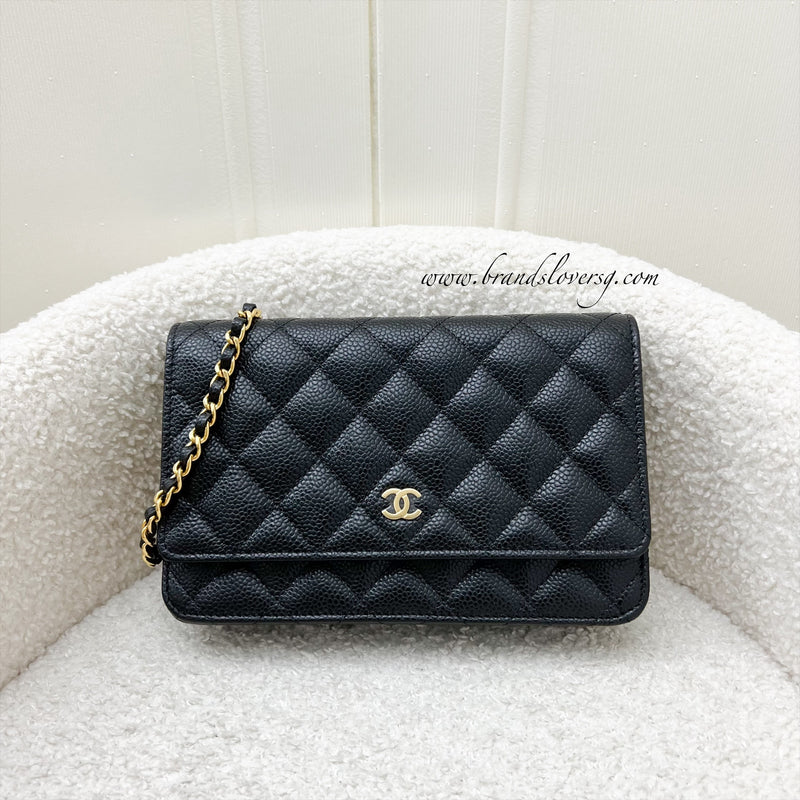 Chanel Classic Wallet on Chain WOC in Black Caviar and GHW