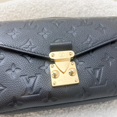 LV Pochette Metis East West in Black Giant Monogram Empreinte Leather and GHW