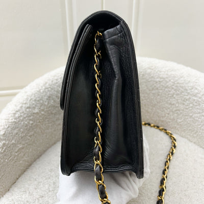 Chanel Vintage Push Lock Square in Black Lambskin GHW