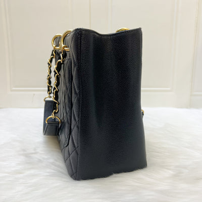 Chanel Grand Shopping Tote GST in Black Caviar and GHW